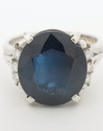 Sapphire Diamond Ring Pt900 9.9g 10.68 0.15 E