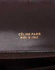 Celine Horse Wheel  Crocodile Shoulder Bag Brown Shoulder Added