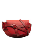 Loewe Mini Gate Shoulder Bag 321.12.U62 Red Leather  LOEWE