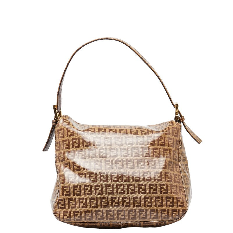 FENDI Mamma Baguette Handbag Zucca Monogram Patent 2384