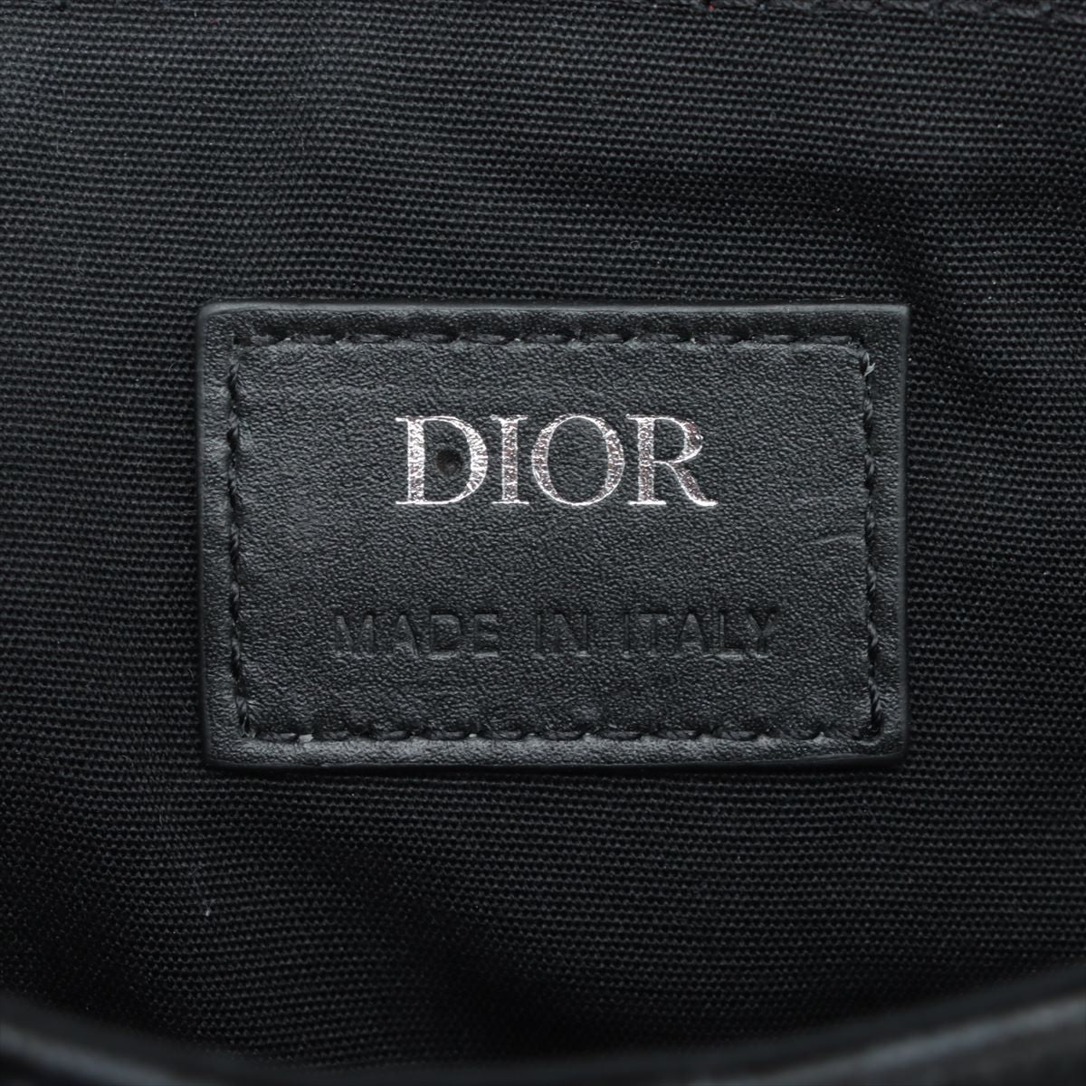 Dior CD Diamond Saddle PVC  Leather Waist Pouch Black