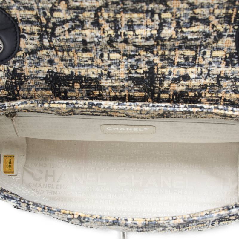 Chanel Camelia Turnrock Chain Shooter Tweed Black  Multicolor (Silver G ) Shooter Bag  Shooter Bag Lady Hybrid 【 Ship】【SS】 escence Online