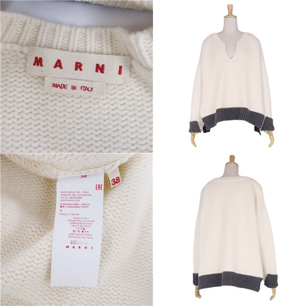 Marni 20AW e  Plus Over Wool Tops  Made in Italy 38 (M Equivalent) White/Gr