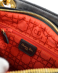 Christian Dior Black Lambskin Lady Dior Cannage 2way Shoulder Handbag
