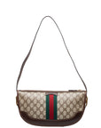 Gucci  Gucci GG Supreme Sy Line  Shoulder Bag Brown Beige PVC Leather  Gucci Gucci