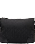Gucci GG Laminated Shoulder Bag 114273 Black Leather  Gucci