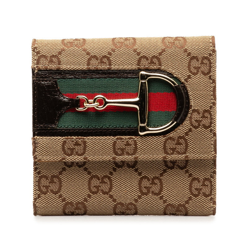 Gucci GG Canvas Horse  Long Wallet 138034 Brown Multicolor Canvas Leather  Gucci