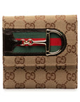 Gucci GG Canvas Horse  Long Wallet 138034 Brown Multicolor Canvas Leather  Gucci