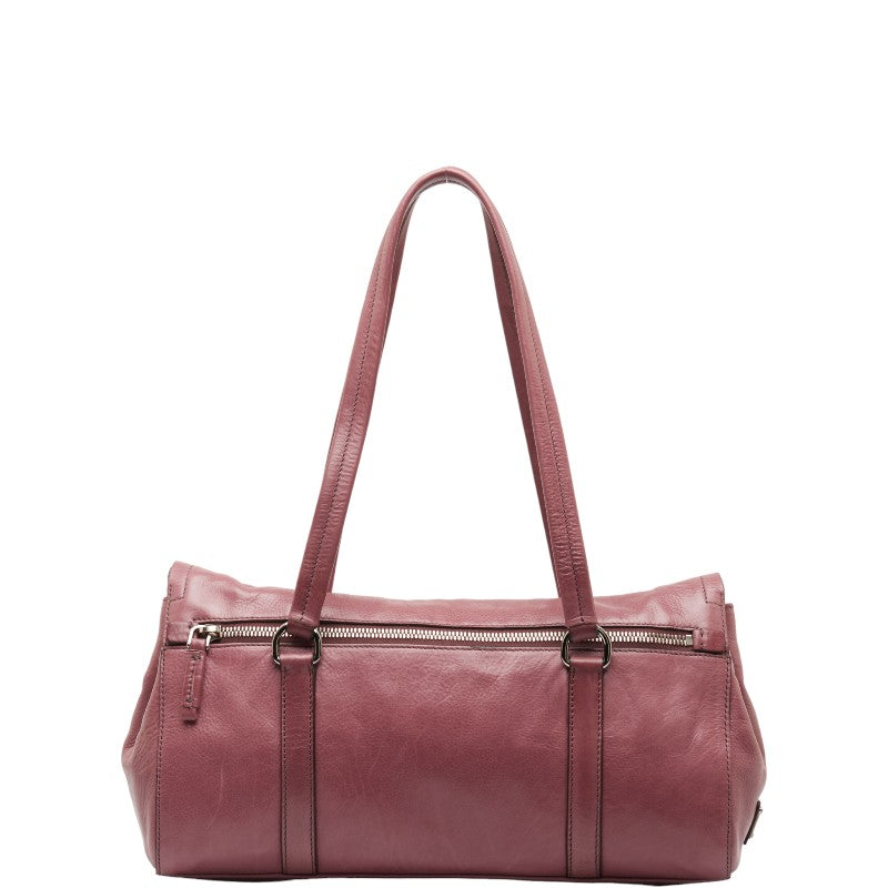 Prada Triangle Logo  Handbag Pink Leather  Prada
