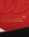 Chanel Matrasse 棉質雙翻蓋雙鏈條包 黑金 0st