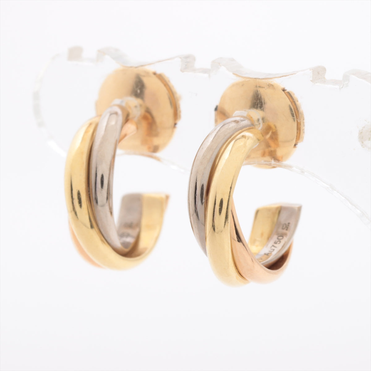 Cartier Trinity Stud_Earrings 750 (YG  PG × WG) 4.6g CRB8017100