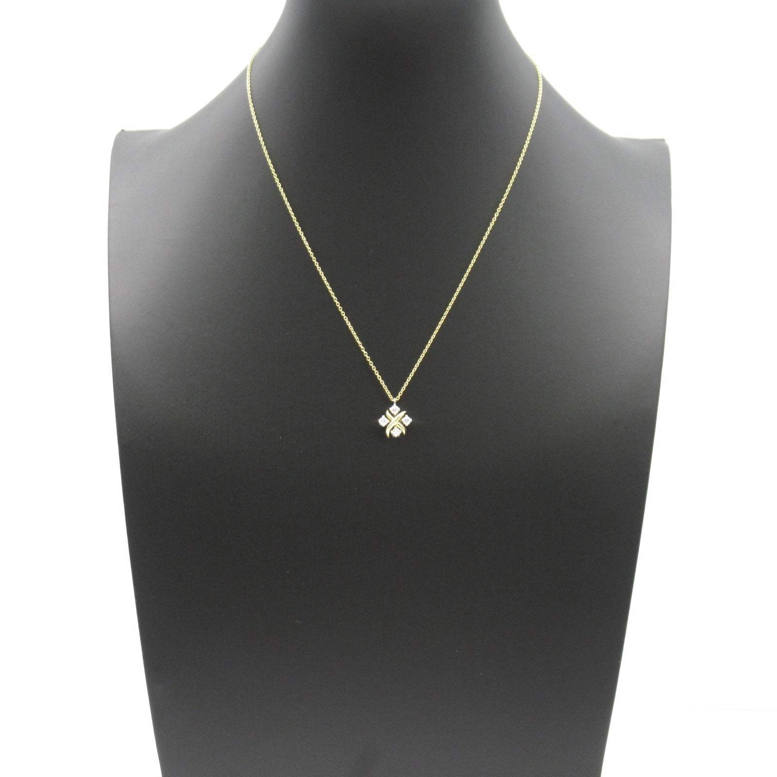 Tiffany TIFFANY&CO Jean Schlumberger Lin Diamond Necklace Collar Jewelry Pt950 Platinum K18 (Yellow G) Diamond  Clearance