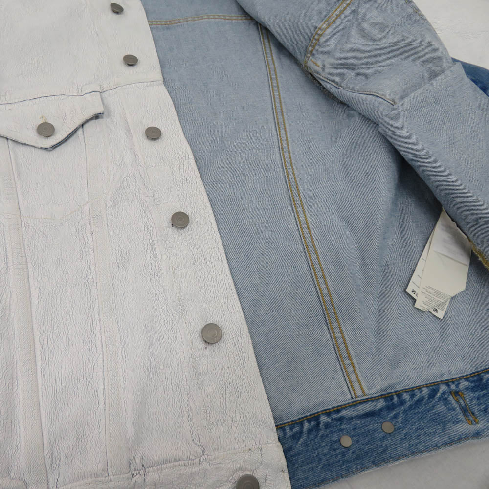 Maison Margiela -Color Denim Jacket Bianquet Paint Processing White Blue 52 S50AM0528 G Jean Apparel Fashion  Wade