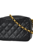 Chanel 1994-1997 Black Caviar Skin Camera Bag Mini