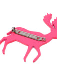 Chanel Deer Brooch Pin Pink 01A