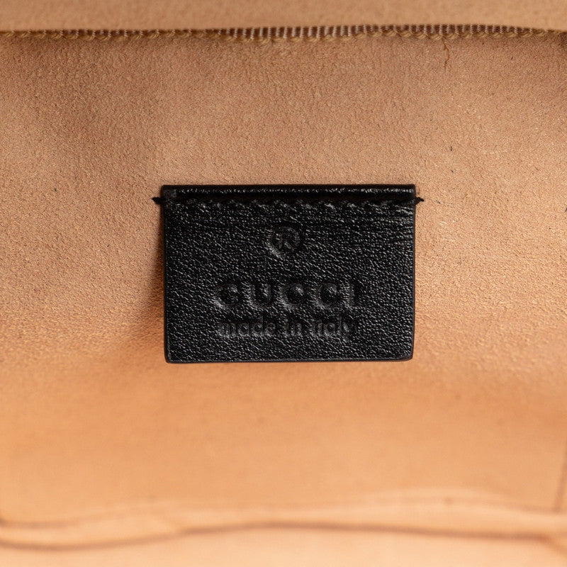 Gucci GG Marmont雙肩包 化妝包 598594 黑色皮革 Gucci