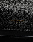 Saint Laurent YSL logo monogram envelope chain shoulder bag black g leather ladies saint laurent