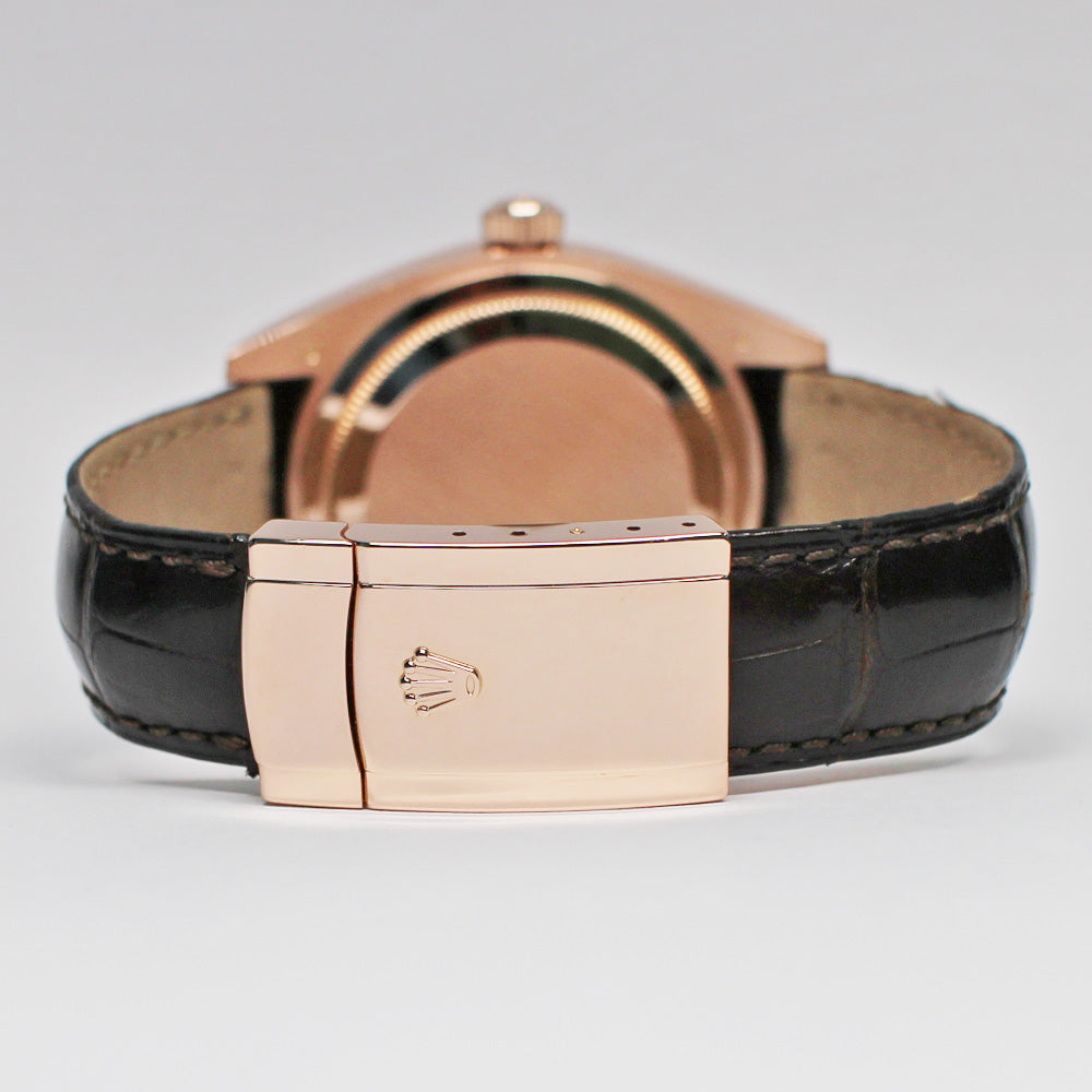 Rolex SkyDoucher 326135 Random Chocolate RG Leather Automatic Wrap Mens  Guarantee 2015