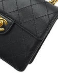 Chanel Black Caviar Mini Classic Square Flap Shoulder Bag 17
