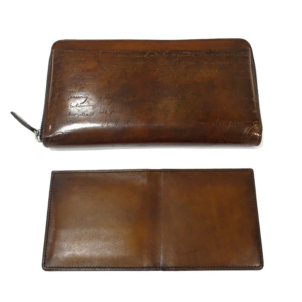 BERLUTI Itauba 2IN1 Brown Round Long Wallet  Long Wallet Cards  Small Cards