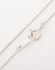Agat diamond necklace K10WG 1.1g 0.01 E