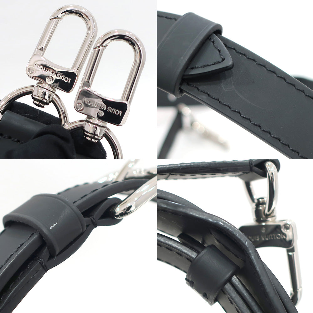 Louis Vuitton Bag Strap About 25mm Bag Accessories Black BK Silver G  Leather Length adjustable Minimum approximately 111.0cm to maximum approximately 1350cm Small And Other Console Only