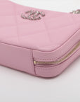 Chanel 19  Chain Shoulder Bag Pink G x Silver Gold  32nd Series AP2728