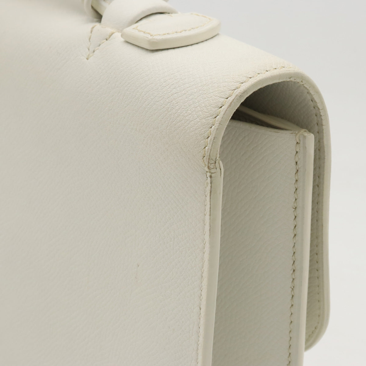 HERMES Hermes Bag 27 Business Bag Paper Bag Briefcase Epsom Leather White Silver  K Signage Blumin