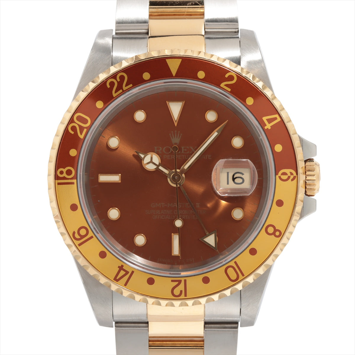 Rolex GMT Master 2 16713 SSYG AT Brown