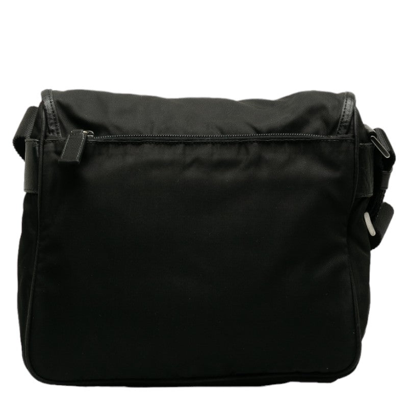 Prada Triangle Logo  Messengers Bag  Shoulder Bag BT0173 Black Nylon Leather  Prada