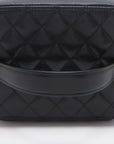 Chanel Matrasse Caviar S Vanity Bag Black G      Mirror