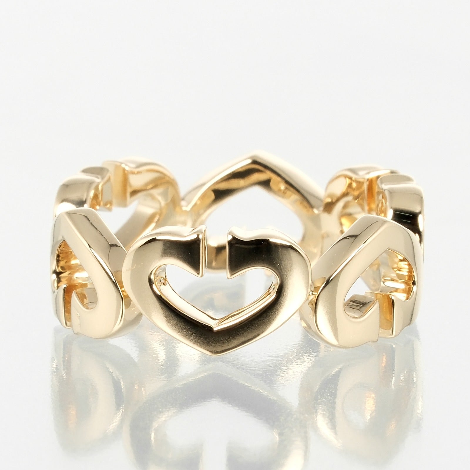 Cartier C heart 11.5 ring ring K18 YG yellow g diamond  7.33g