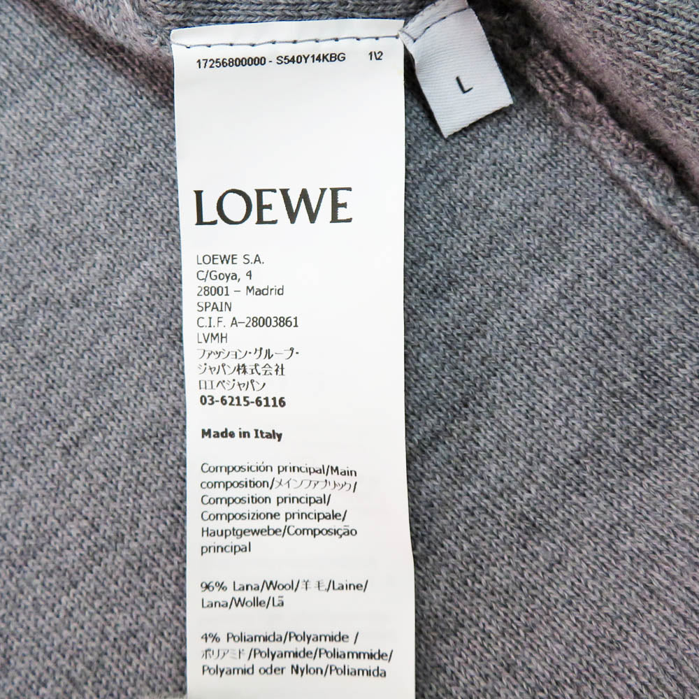 LOEWE Loewe Anagram  Wool Light Gr L Short S540Y14KBG e Debos Processing Crewneck  Tops Apparel