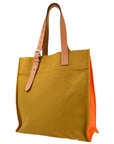 Hermes Brown Toile Etriviere Shopping Tote Bag