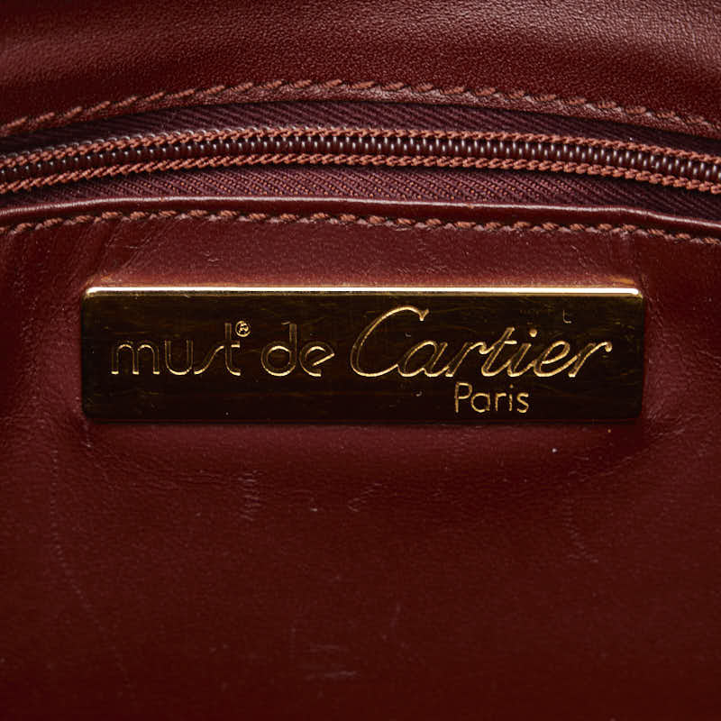 Cartier Musterline  Shoulder Bag Wine Red Bordeaux Leather  Cartier