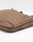 Bottega Veneta Intercourse Leather Toilet Bag Brown