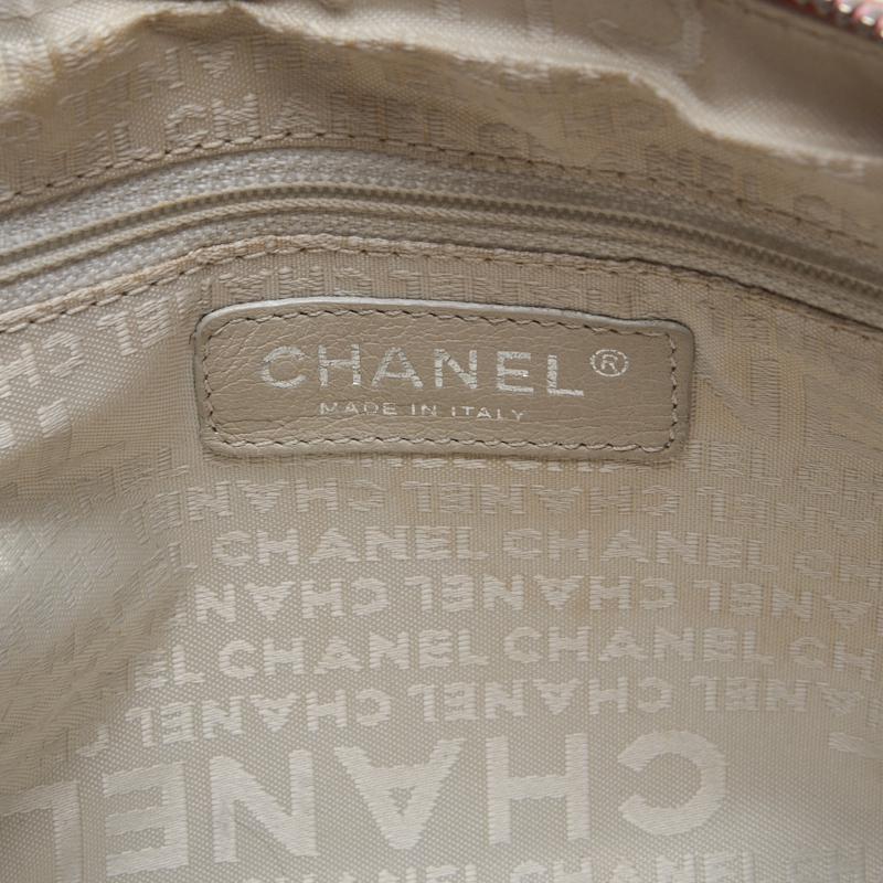 CHANEL 【CHANEL】 logo one-chain sder ram s  cotton beige × pink (silver g) shellder bag miniature shellder bag ladies shellder bag hybrid 【 Ship】 Himalan bookstore online