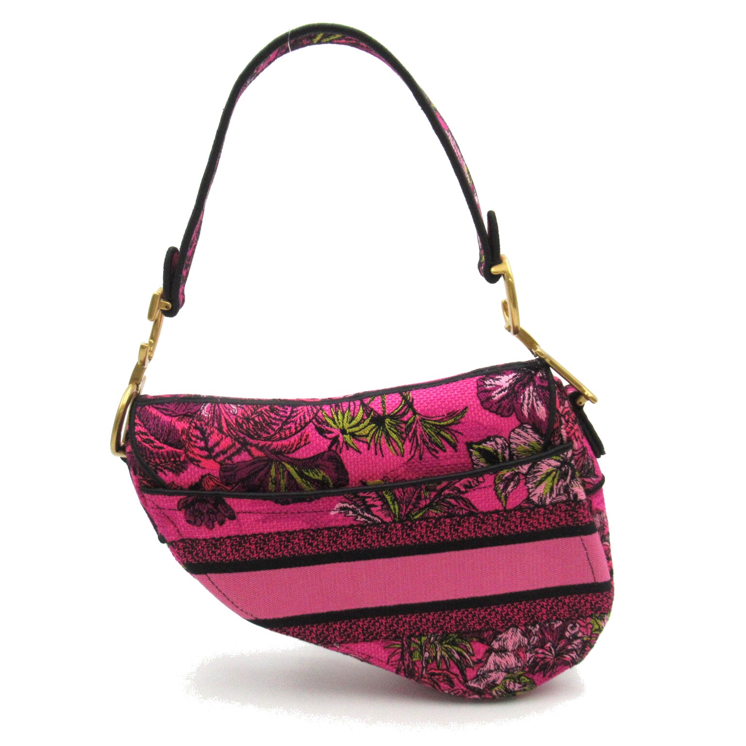 Dior Dior Saddle Bag Saddle Bag Linen  Pink Fuschia Multi M0446CEUP75E
