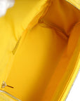 Chanel 2001-2003 Yellow Jacquard Nylon New Travel Line Shoulder Bag