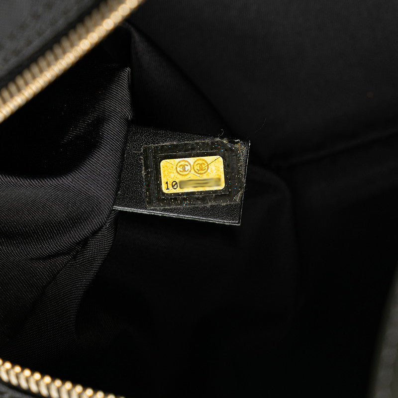 Chanel Coco  Loveel Line Handbag Mini Boston Bag A15828 Black Nylon Leather  CHANEL