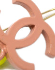 Chanel Dangle Piercing Earrings Pink 03S