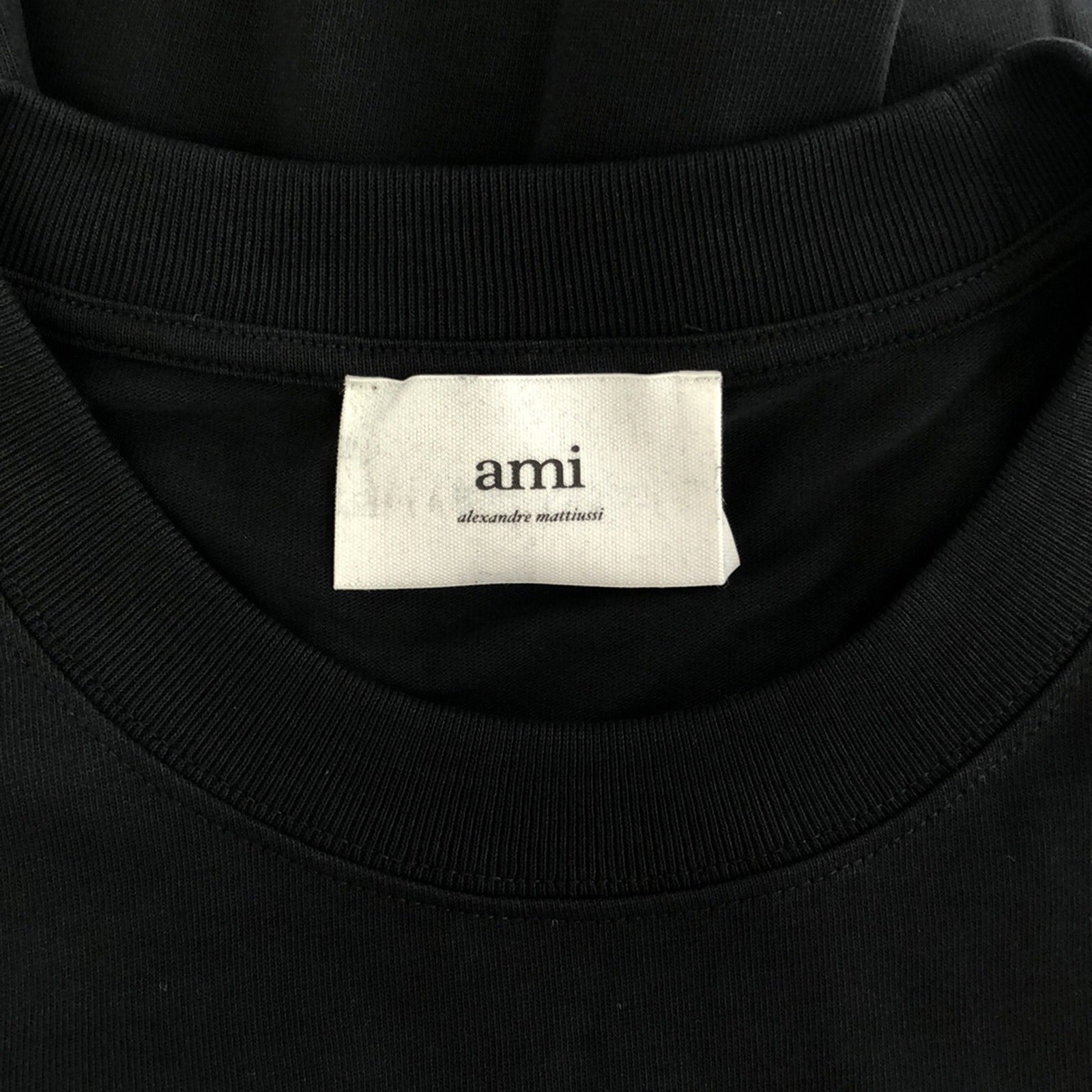 AMI AMI Long-Handed   Tops Cotton  Black BFUTS005.726001XL