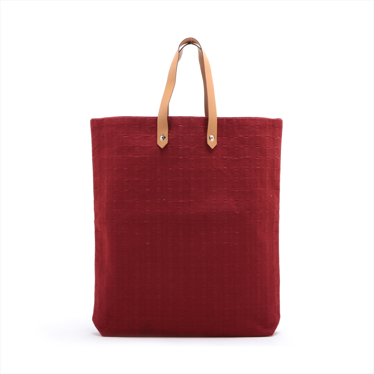 Hermes Amedaba Canvas x Leather Red Silver G