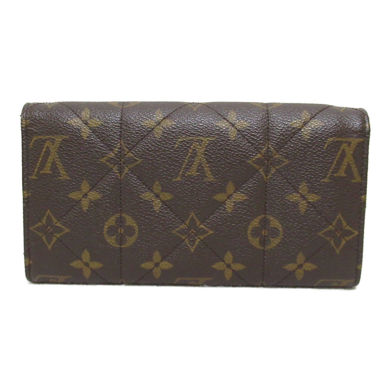 Louis Vuitton Louis Vuitton Portefolio Sarah Zip Long Wallet Double Fold Wallet Wallet PVC Coated Canvas Monogram Etwer  Brown  M66556