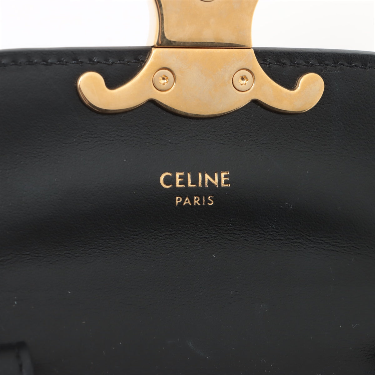 Celine Mini Leather Shoulder Bag Black