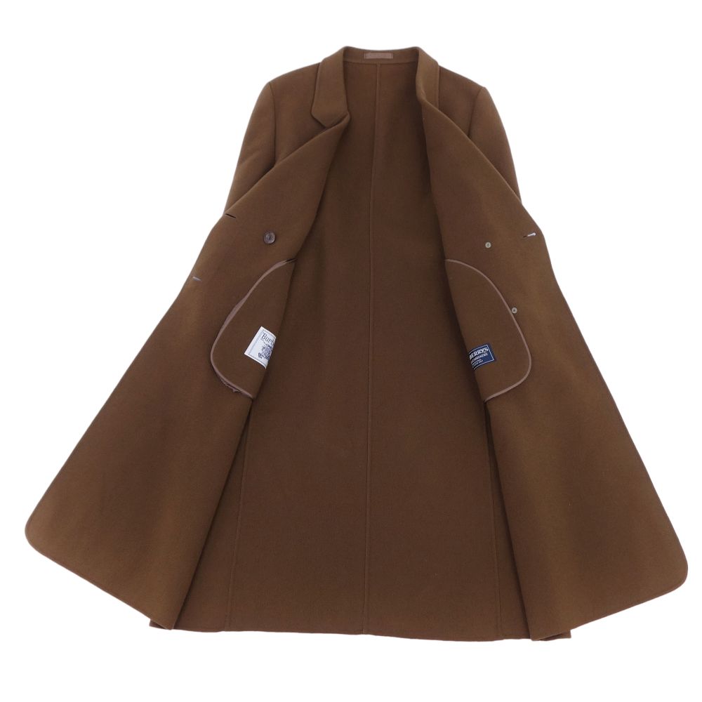 Vint Burberry s Long Coat Double Bristle Wall Cashmere Landless  11AB3 (M Equivalent) Brown  BROWN