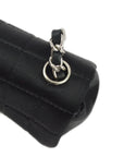 Chanel Black Satin Choco Bar Single Chain Shoulder Bag