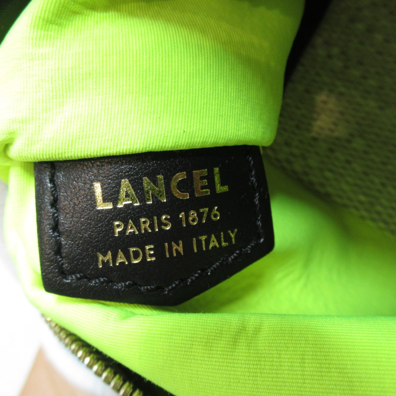 Lancel LANCEL 2w Shoulder Bag 2way Shoulder Bag Leather Linen  White Natural/Black A120068A