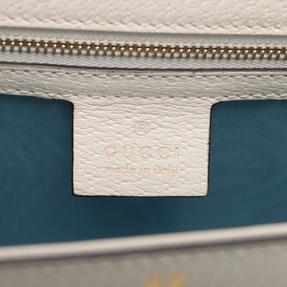 Gucci Bee &amp; Star Leather Shoulder Bag White 524405