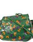 Bottega Veneta Green Vinyl Butterfly Shoulder Bag